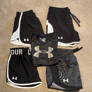BUNDLE - Girls Under Armour Shorts & T-shirt